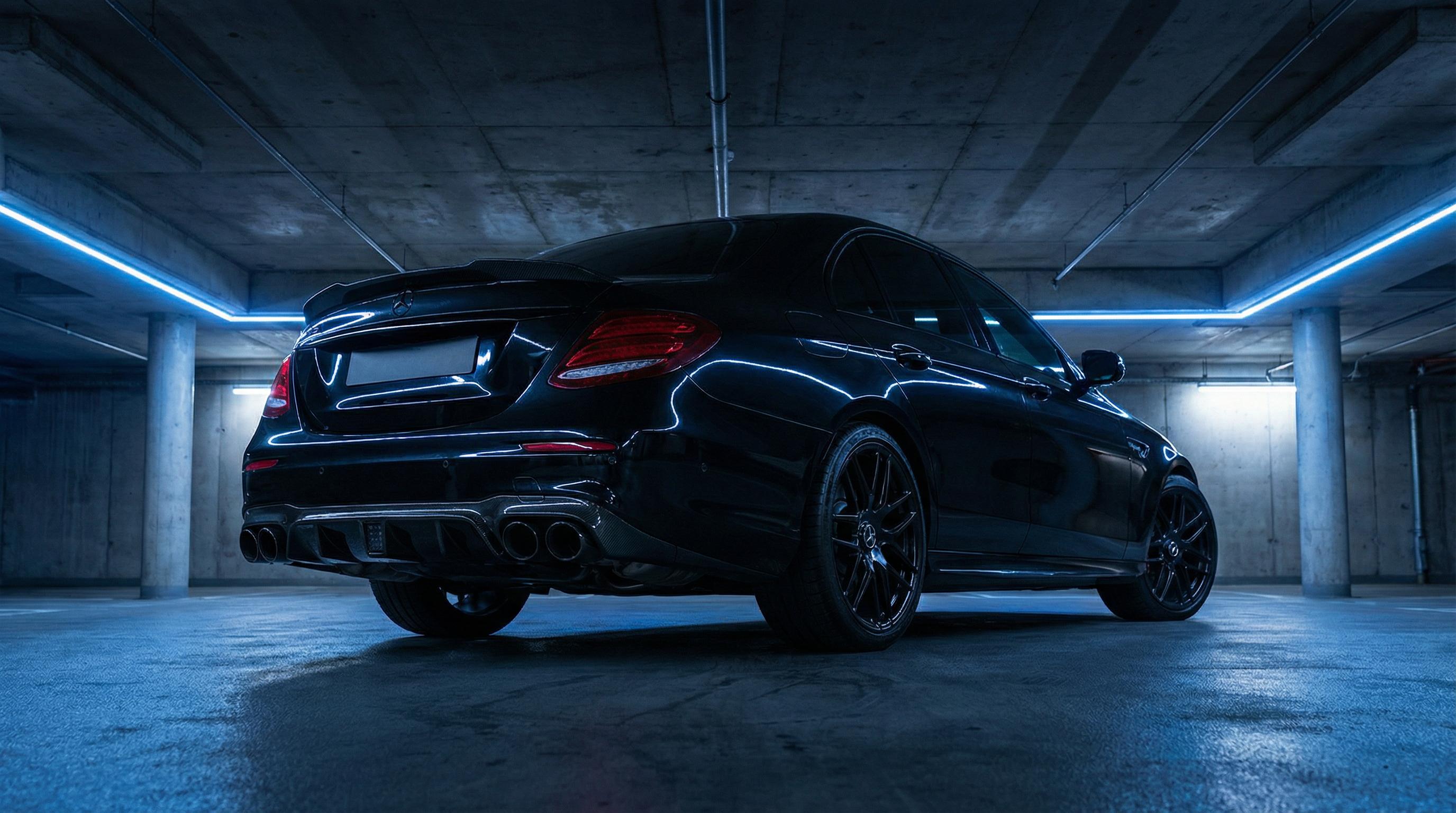 黑料暗夜黑性能轿车排气改装视频